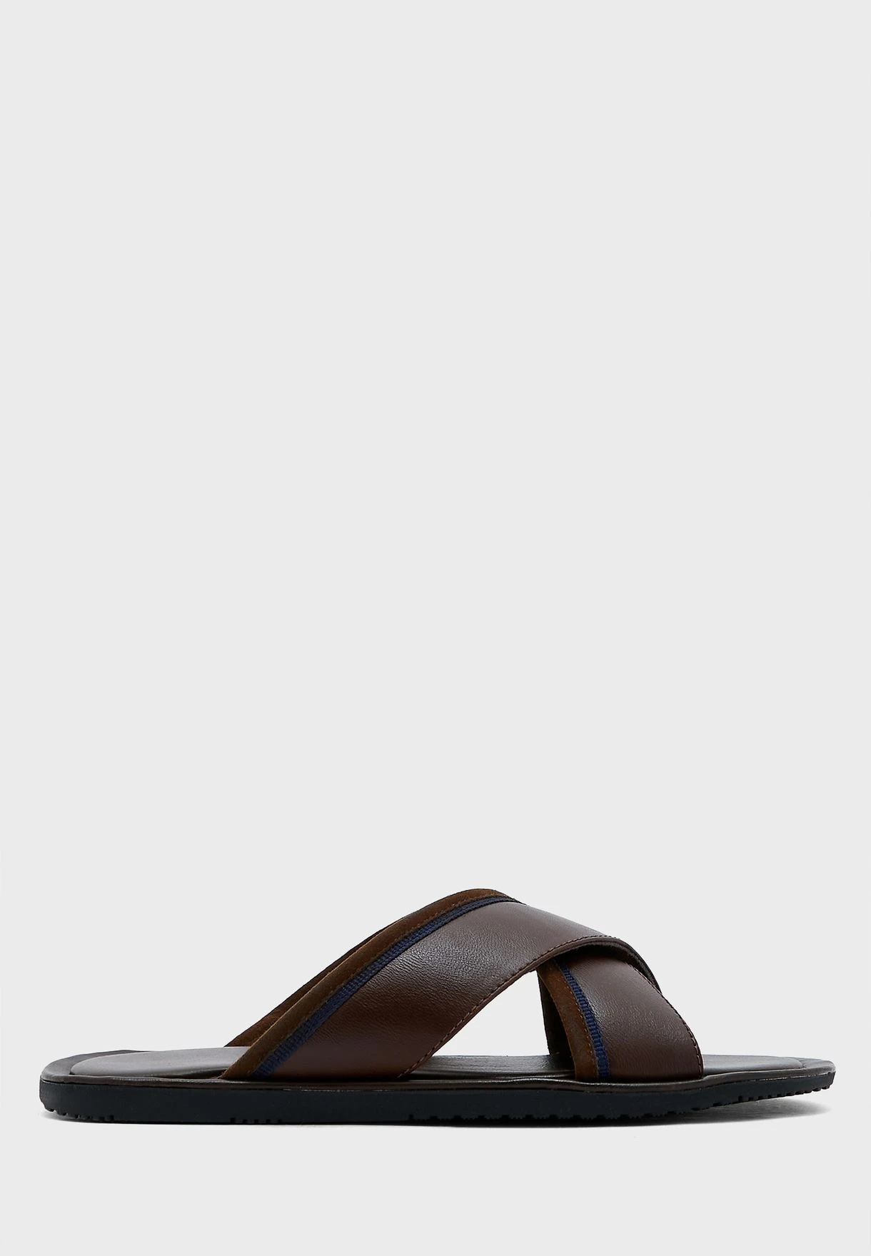 Webbing Detail Cross Strap Sandals