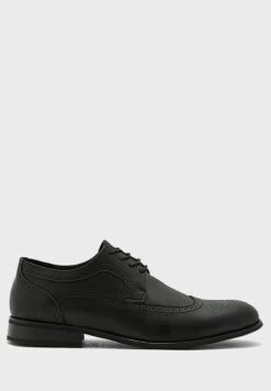 Faux Leather Wing Cap Formal Lace Ups