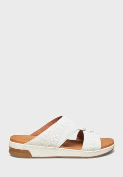 Textured Cross Strap Sandals