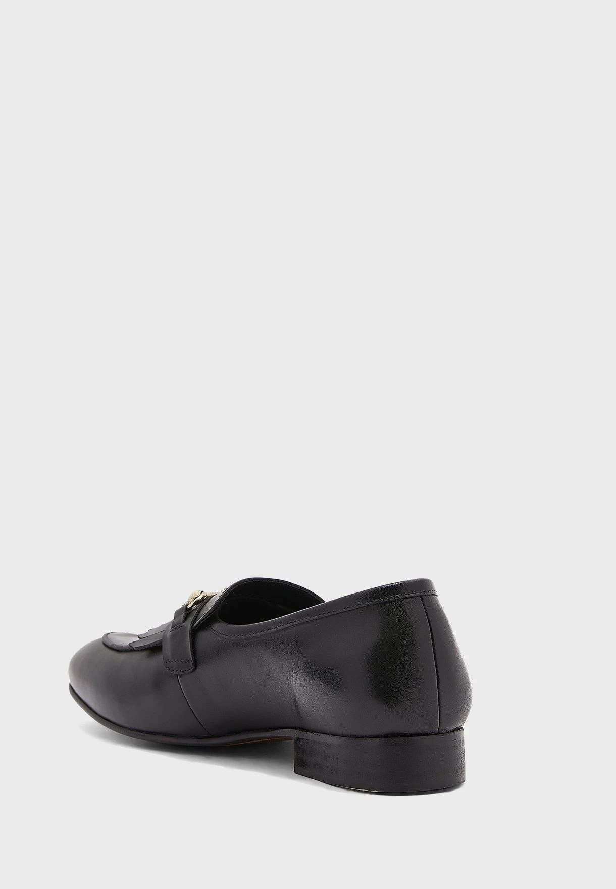 Genuine Leather Fringe Detail Slip Ons 2 Genuine Leather Fringe Detail Slip Ons - Image 2