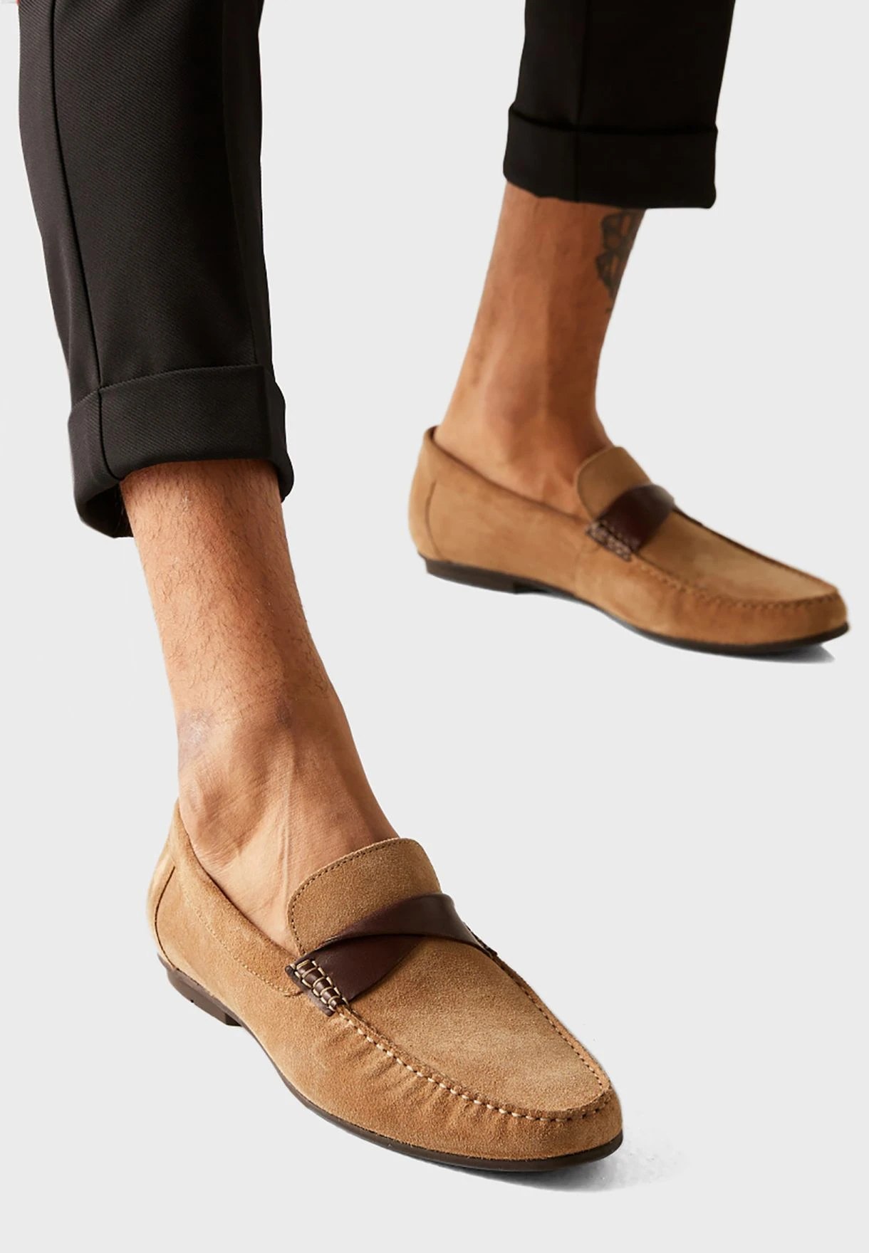 Contrast Strap Moccasins 2 Contrast Strap Moccasins - Image 2