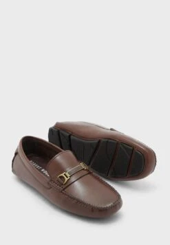 Genuine Leather Metal Trim Saddle Loafers -Easy Steps Sales 3 zoom desktop 423