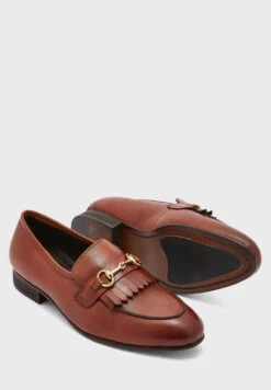 Genuine Leather Fringe Detail Slip Ons -Easy Steps Sales 3 zoom desktop 533