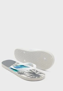 Palm Tree Print Flip Flops -Easy Steps Sales 3 zoom desktop 581