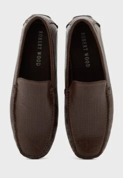 Genuine Leather Textured Loafers -Easy Steps Sales 4 zoom desktop 411