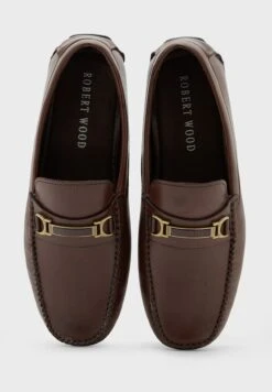 Genuine Leather Metal Trim Saddle Loafers -Easy Steps Sales 4 zoom desktop 418