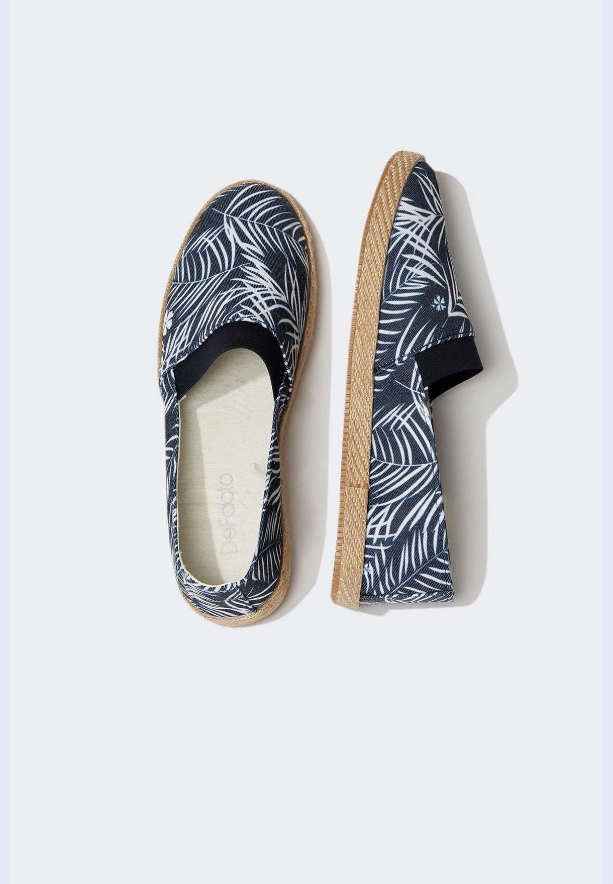 DeFacto Flat Sole Palm Print Espadrilles 7 DeFacto Flat Sole Palm Print Espadrilles - Image 7